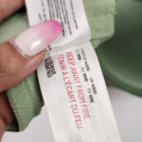 Penningtons TiVoglio Green Contour Underwire T-shirt Bra Lace Size 40DD - Picture 6 of 6